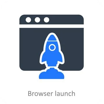 Browser Launch Stock Illustration