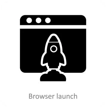 Browser Launch Stock Illustration