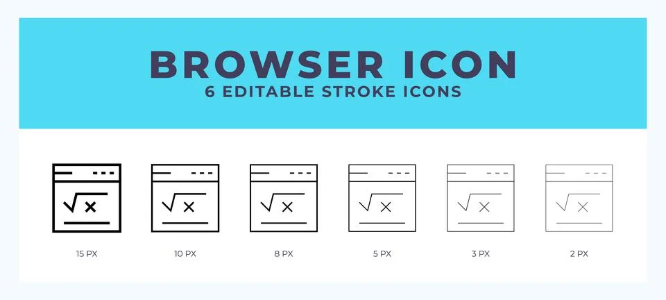 Browser line icon for websites and apps. Vector illustration with editable .. Stock Illustration