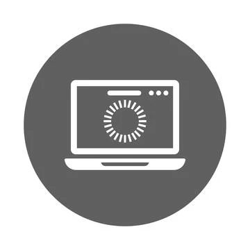 Browser, loading, page icon. Gray vector graphics. Stock Illustration