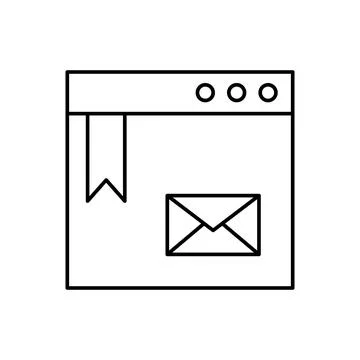 Browser, mail, SEO icon. Simple line, outline vector elements of commerce icons 库存插图