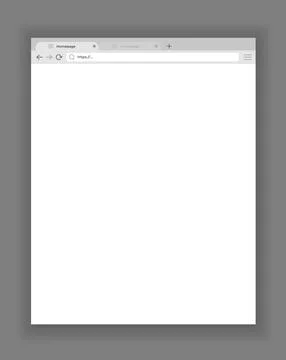 Browser mockup. Web window screen. Internet empty page concept with shadow イラスト素材