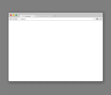 Browser mockup. Web window screen. Internet empty page concept with shadow イラスト素材