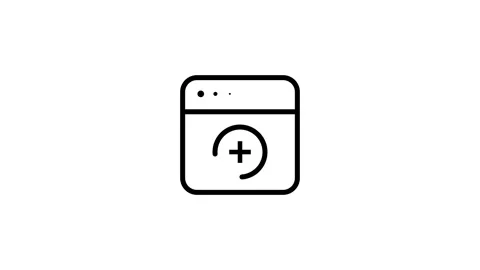 Browser New Tab Add Window Icon Stock Footage 335591735