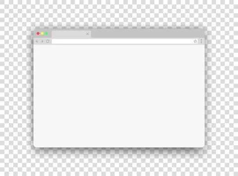 Browser new window. Website mockup. Empty web bar. Blank flat computer frame Stock Illustration