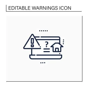 Browser notification line icon Stock Illustration