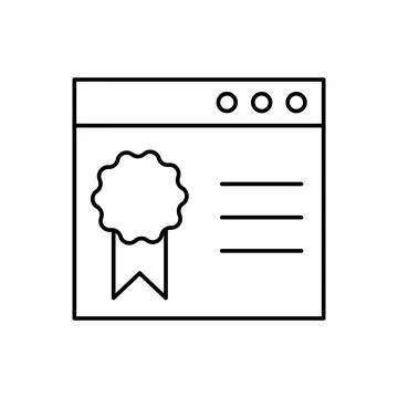Browser, page, SEO icon. Simple line, outline vector elements of commerce icons Illustrazione stock