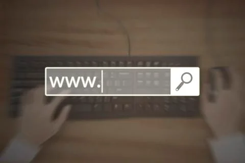 Browser page with www text Stock-Illustration