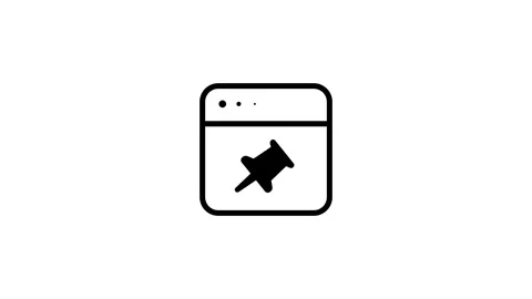 Browser Pinned Bookmark Tab Window Icon Stock Footage 335591737