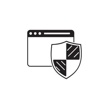 Browser protection icon. Elements of cyber security icon. Premium quality Stock Illustration