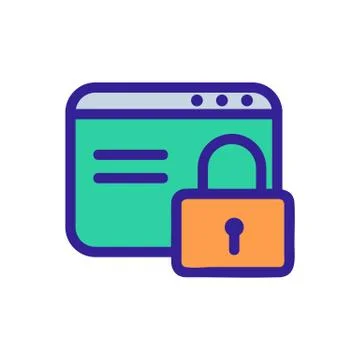 Browser protection icon vector. Isolated contour symbol illustration Stock-Illustration