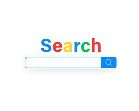 Browser search bar for UI. Internet window. Vector on isolated white backgrou Stockillustratie