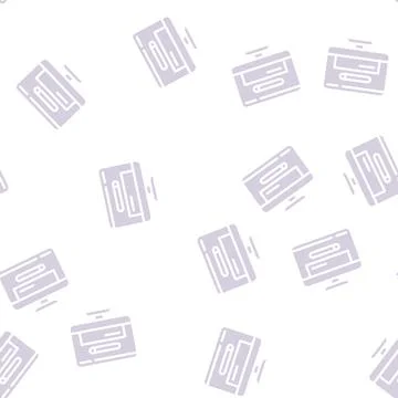 Browser search operating system glyph vector seamless pattern Illustrazione stock