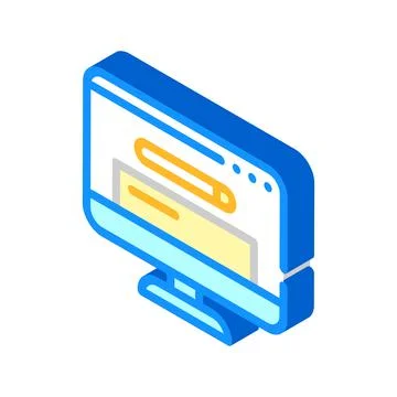 Browser search operating system isometric icon vector illustration Stock Illustration