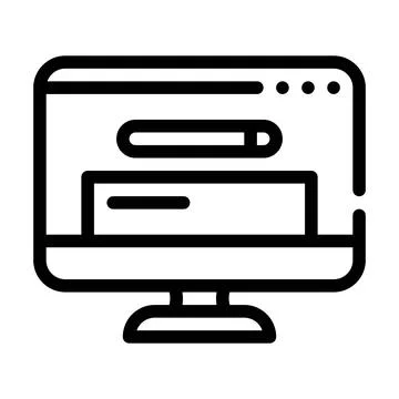 Browser search operating system line icon vector illustration Stock Illustration