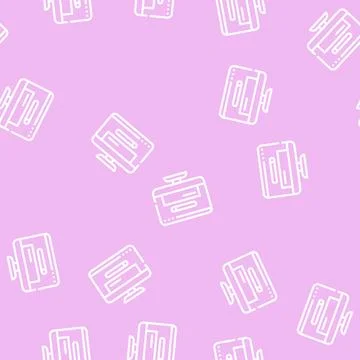 Browser search operating system line vector seamless pattern Illustrazione stock