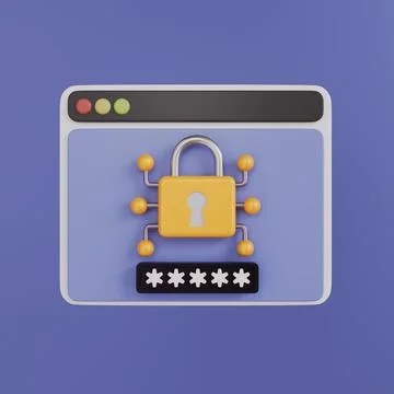 Browser security, Login security and data encryption Stock Photos