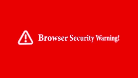 Browser Security Warning message on web page animation Video stock 330771070