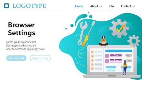 Browser Settings Stock Illustration