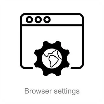 Browser settings Stock Illustration