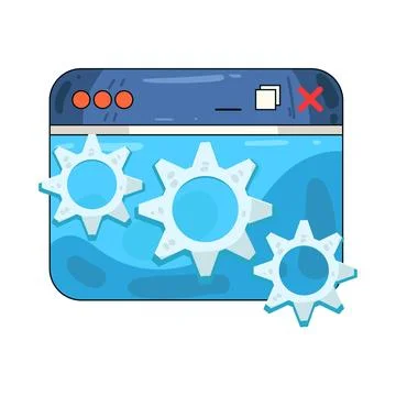 Browser settings illustration Illustrazione stock