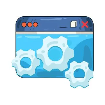 Browser settings illustration Stock Illustration