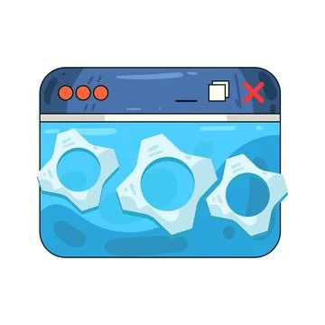 Browser settings illustration Stock Illustration