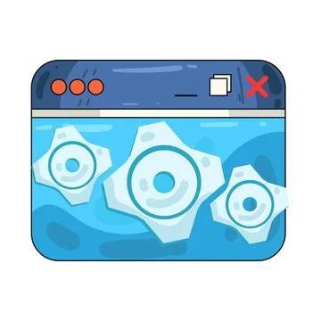 Browser settings illustration Illustrazione stock