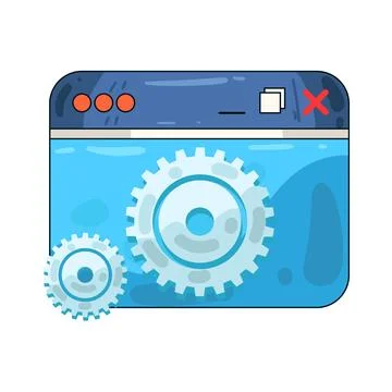 Browser settings illustration Illustrazione stock