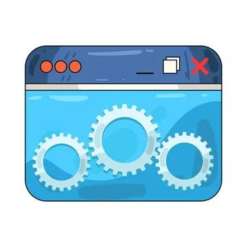 Browser settings illustration Stock Illustration