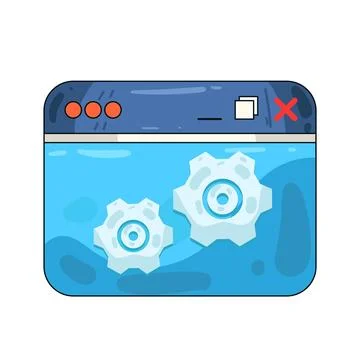 Browser settings illustration Stock Illustration