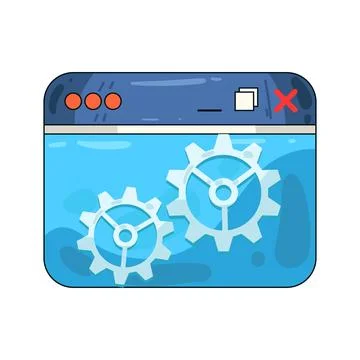 Browser settings illustration Stock Illustration