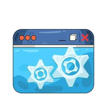 Browser settings illustration Illustrazione stock