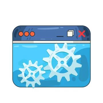 Browser settings illustration Stock Illustration