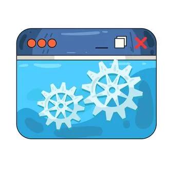 Browser settings illustration Illustrazione stock
