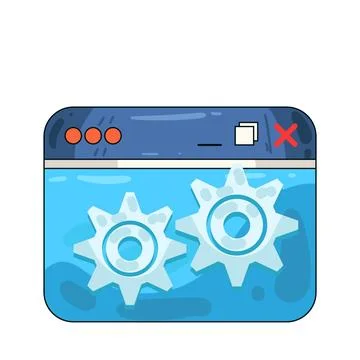 Browser settings illustration Stock Illustration