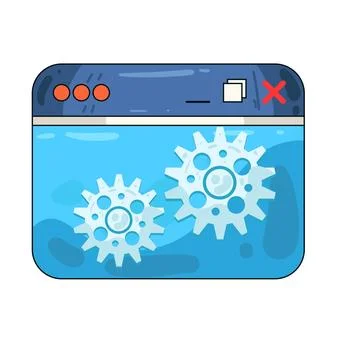 Browser settings illustration Illustrazione stock