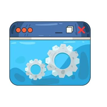Browser settings illustration Illustrazione stock
