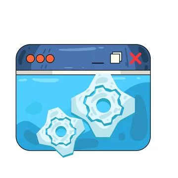 Browser settings illustration Illustrazione stock
