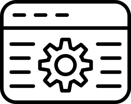 Browser Settings Line Icon Design Stock Illustration