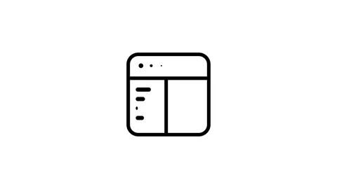 Browser Sidebar Panel Layout Window Icon Stock Footage 335591738