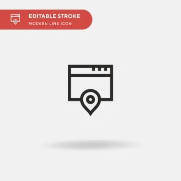 Browser Simple vector icon. Illustration symbol design template for web mobil Stock Illustration