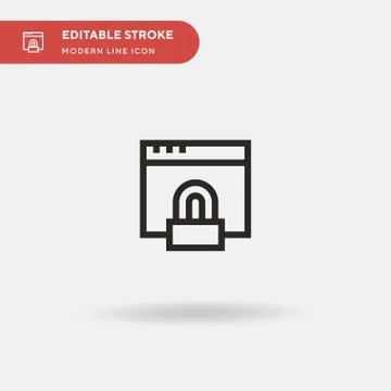 Browser Simple vector icon. Illustration symbol design template for web mobil Stock Illustration