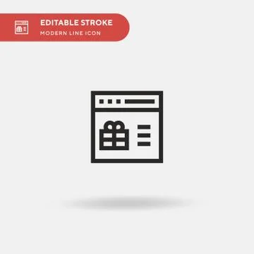 Browser Simple vector icon. Illustration symbol design template for web mobil Stock Illustration