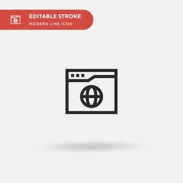 Browser Simple vector icon. Illustration symbol design template for web mobil Illustrazione stock