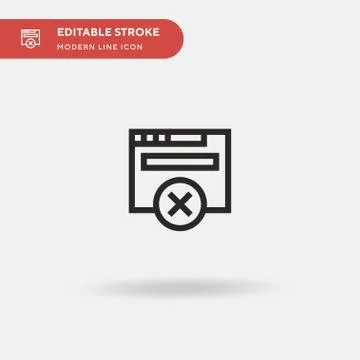 Browser Simple vector icon. Illustration symbol design template for web mobil Stock Illustration