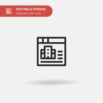 Browser Simple vector icon. Illustration symbol design template for web mobil Stock Illustration