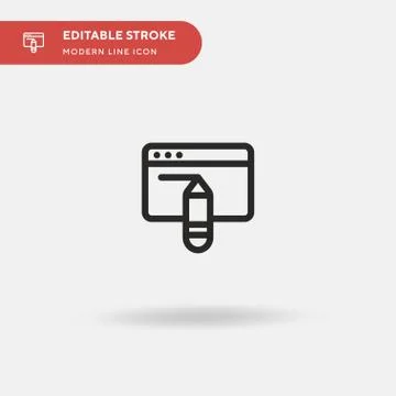 Browser Simple vector icon. Illustration symbol design template for web mobil Stock Illustration