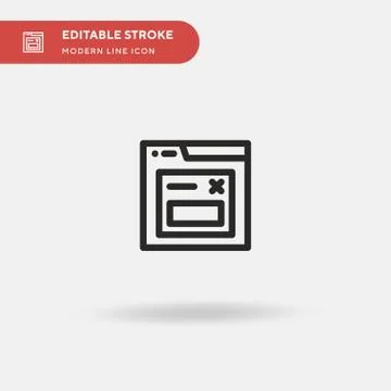 Browser Simple vector icon. Illustration symbol design template for web mobil Stock Illustration