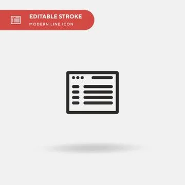 Browser Simple vector icon. Illustration symbol design template for web mobil Stock Illustration